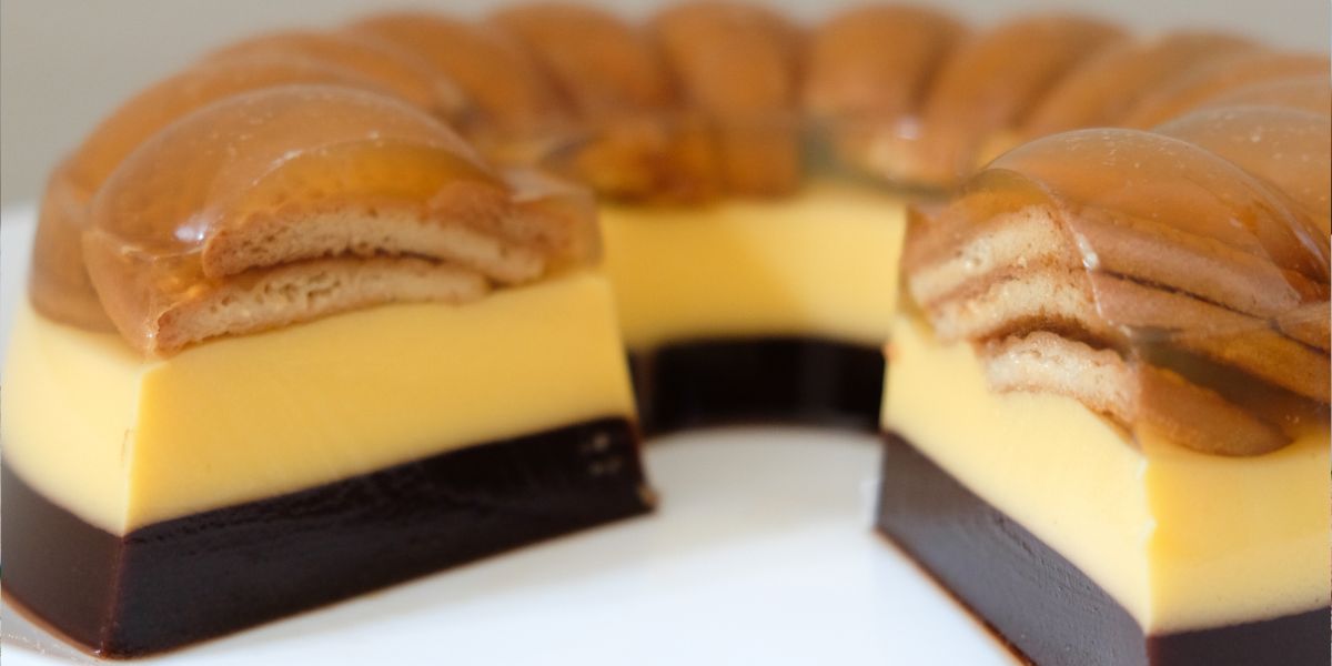 Cara Membuat Resep Puding Biskuit Marie Regal Sederhana Dengan Tiga Lapisan