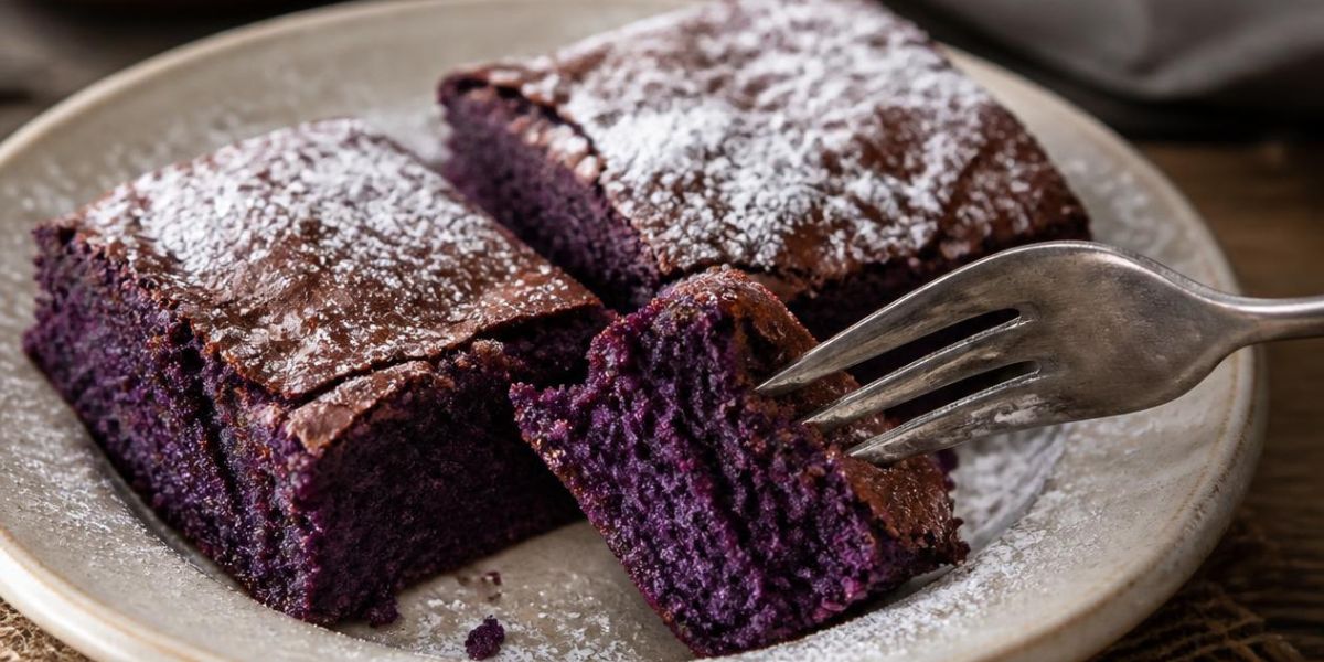 Cara Membuat Resep Brownies Ubi Ungu Kukus, Warna Beda Tapi Enaknya Sama