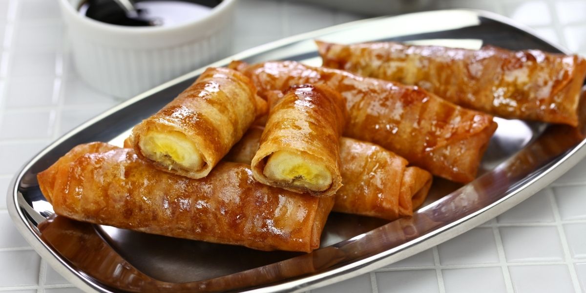 Cara Membuat Resep Spring Roll Pisang Dengan Siraman Kuah Gula Merah