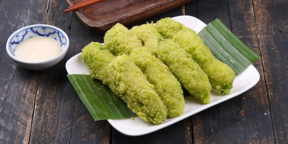Cara Membuat Resep Pisang Goreng Ijo Wangi Pandan Dengan Kelapa Parut